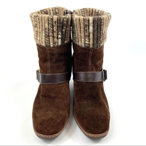 Naturalizer Kenning wedge bootie suede & knit 7.5 - Picture 5 of 15